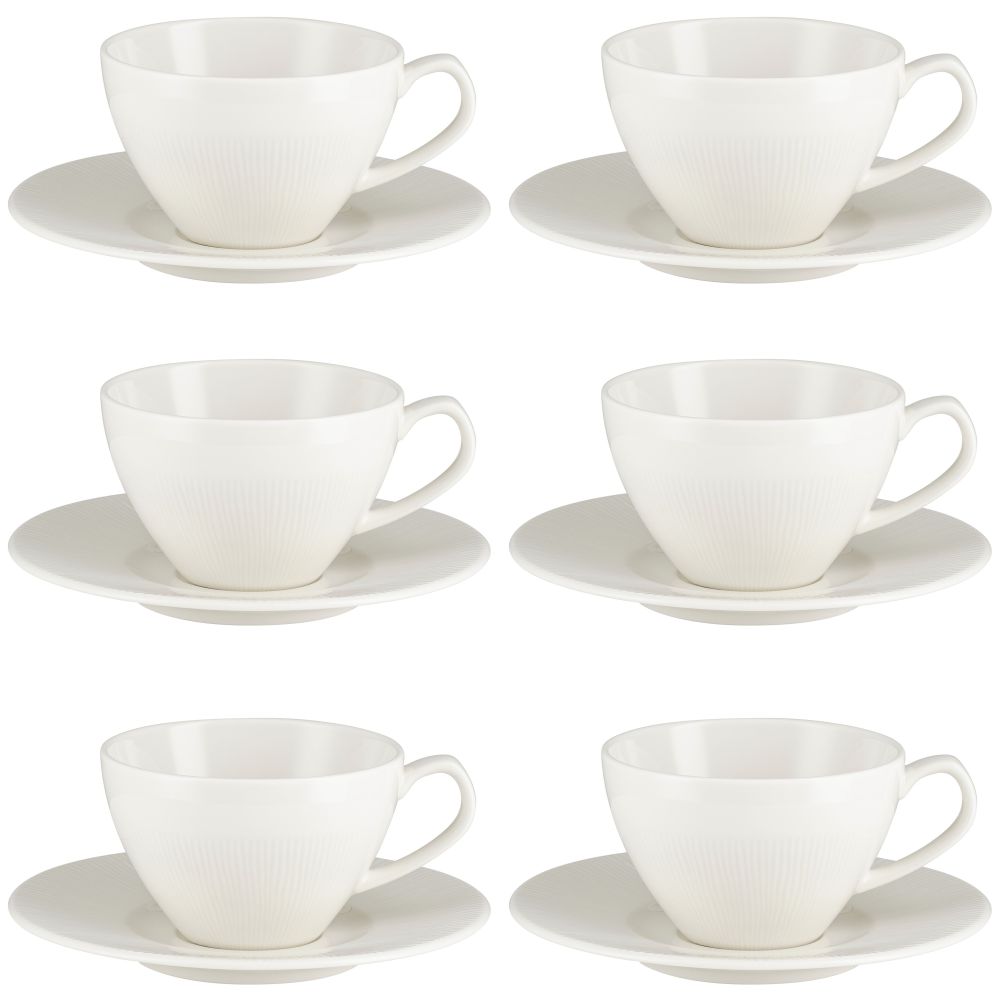 Komplet filiżanek do herbaty 220 ml 6 sztuk NEO SILK