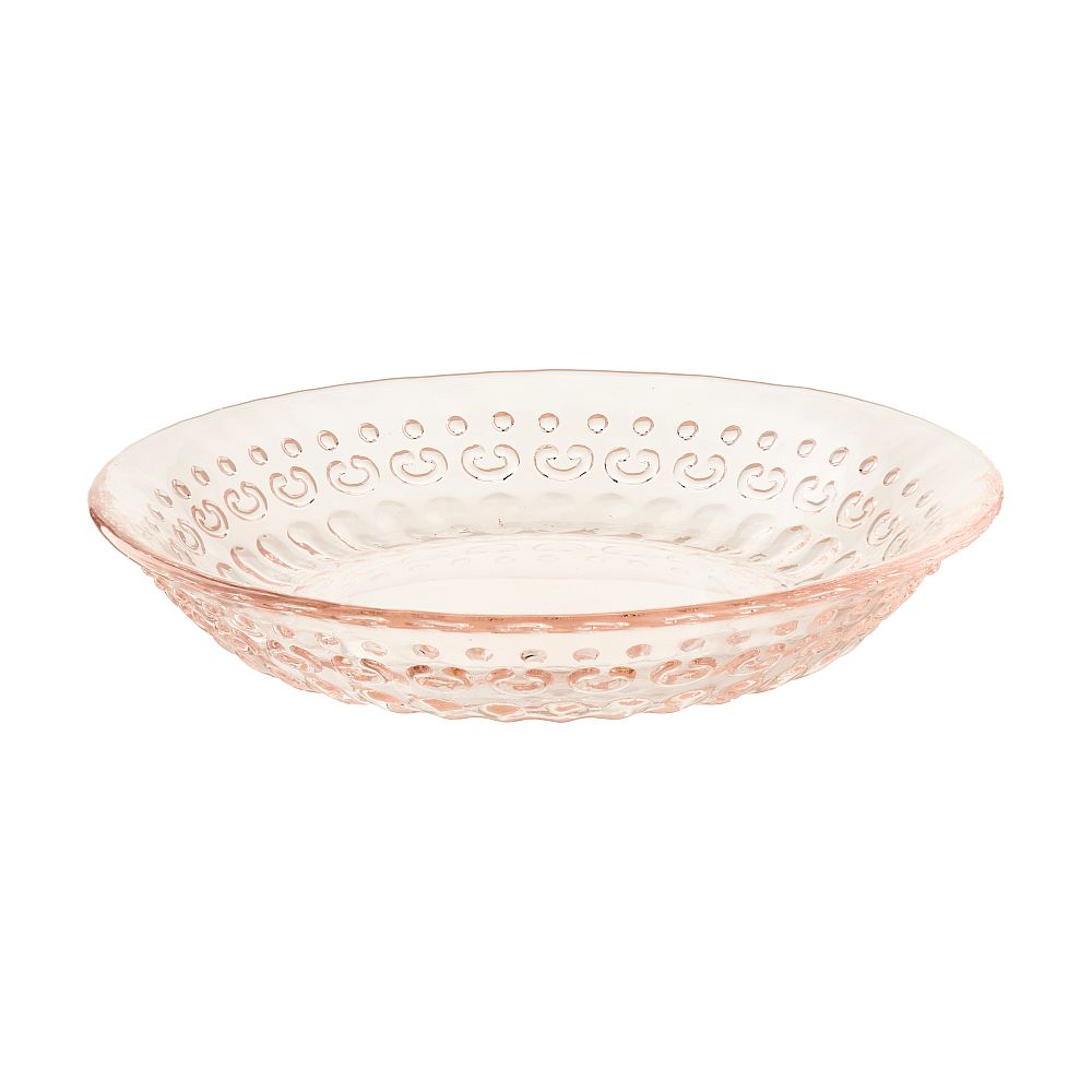 Talerzyk deserowy szklany 15 cm BRIANA różowy