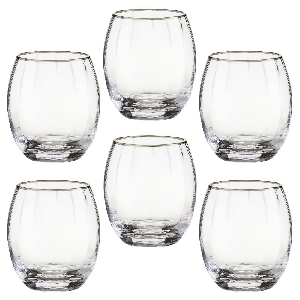 Zestaw szklanek 420 ml 6 sztuk FELICE PLATIN