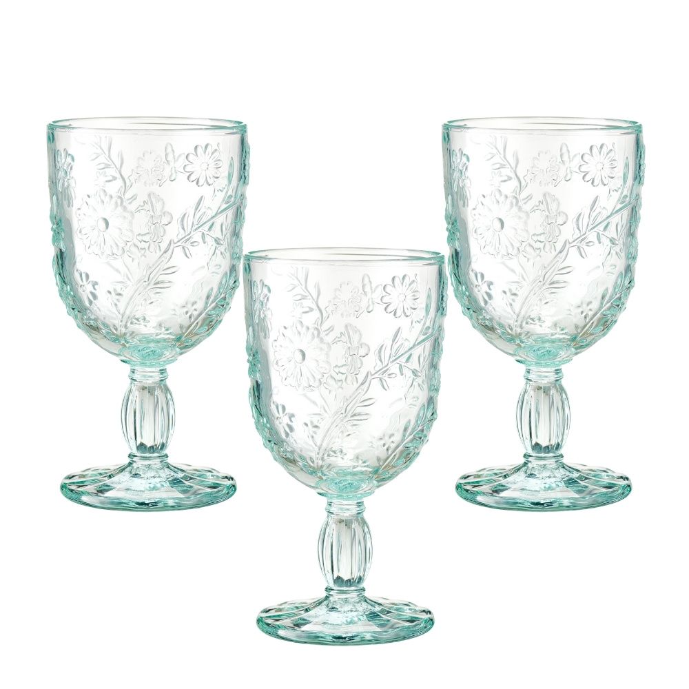 Kieliszki do wody turkusowe 280 ml 6 sztuk MERIDA