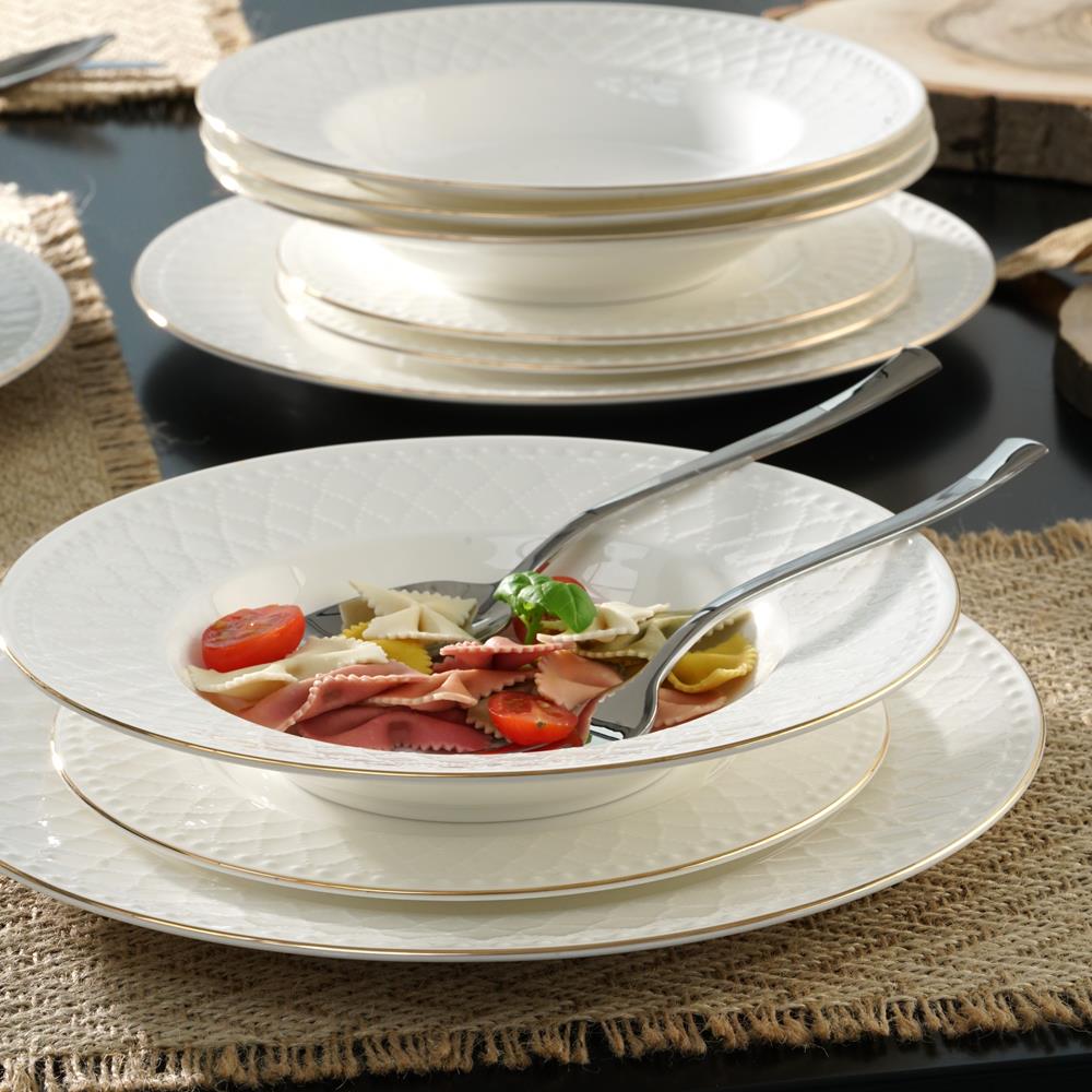 Serwis obiadowy porcelanowy na 6 osób ROMA GOLD