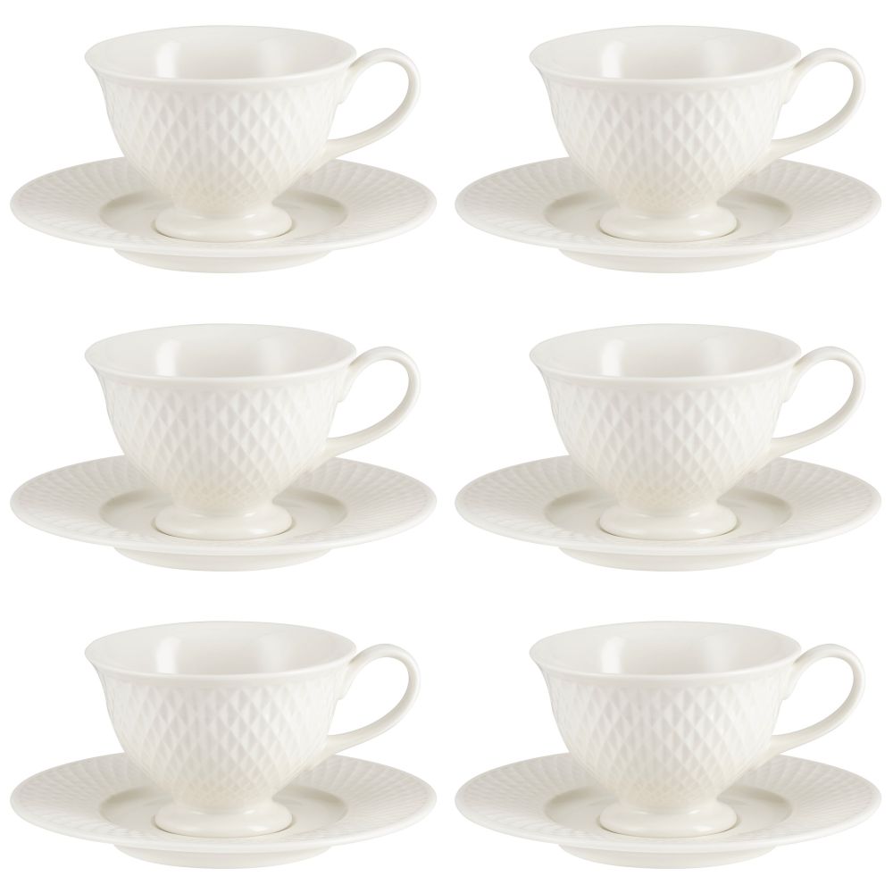 Komplet filiżanek do herbaty 220 ml 6 sztuk ECLAT
