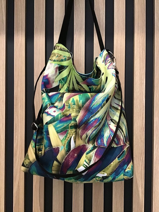 Torba na ramię, worek - print monstera