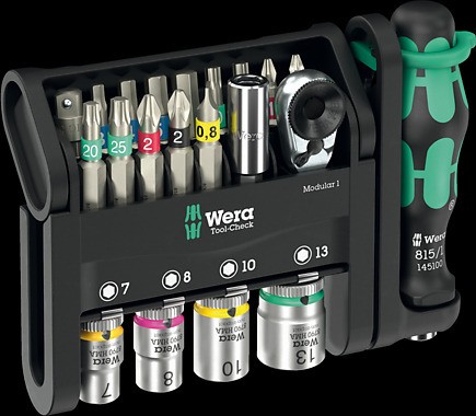 ZESTAW BITY I NASADKI TOOL-CHECK MODULAR 1, 21 CZĘŚCI
