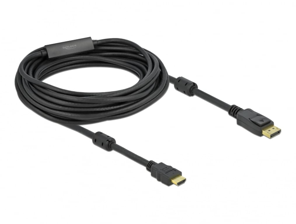 DeLOCK 85960 adapter kablowy 10 m HDMI Typu A (Standard) DisplayPort Czarny 85960