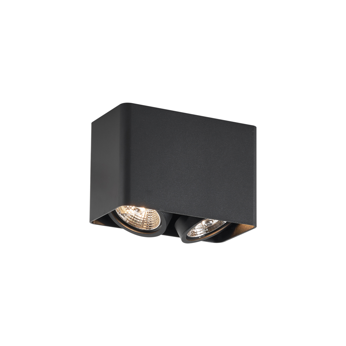 QAZQA Designerski reflektor natynkowy czarny GU10 70 mm 2-punktowy obrotowy i uchylny - Vox