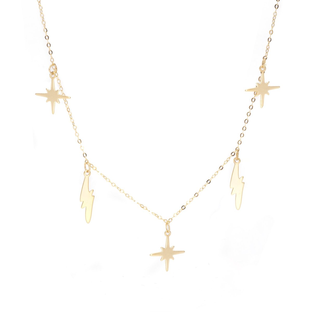 Złoty naszyjnik 585 Stormy Night celebrytka