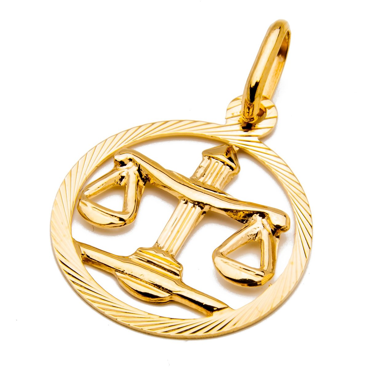 Złota zawieszka znak zodiaku Waga