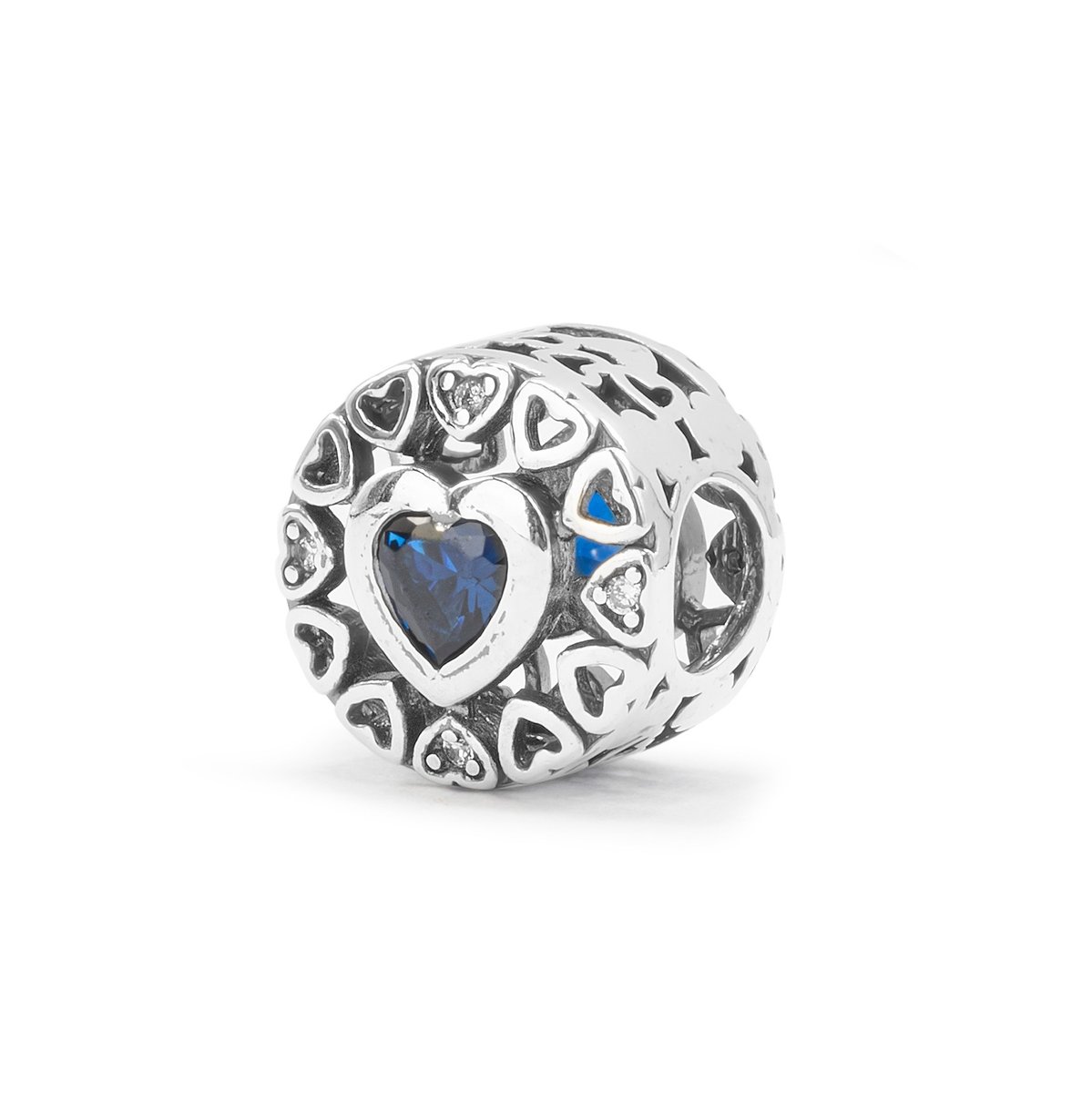 Srebrna zawieszka 925 Serce Miłości Navy charms