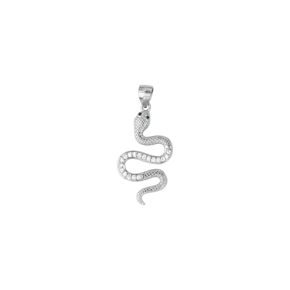 Srebrna zawieszka 925 Serpente żmija cyrkonia