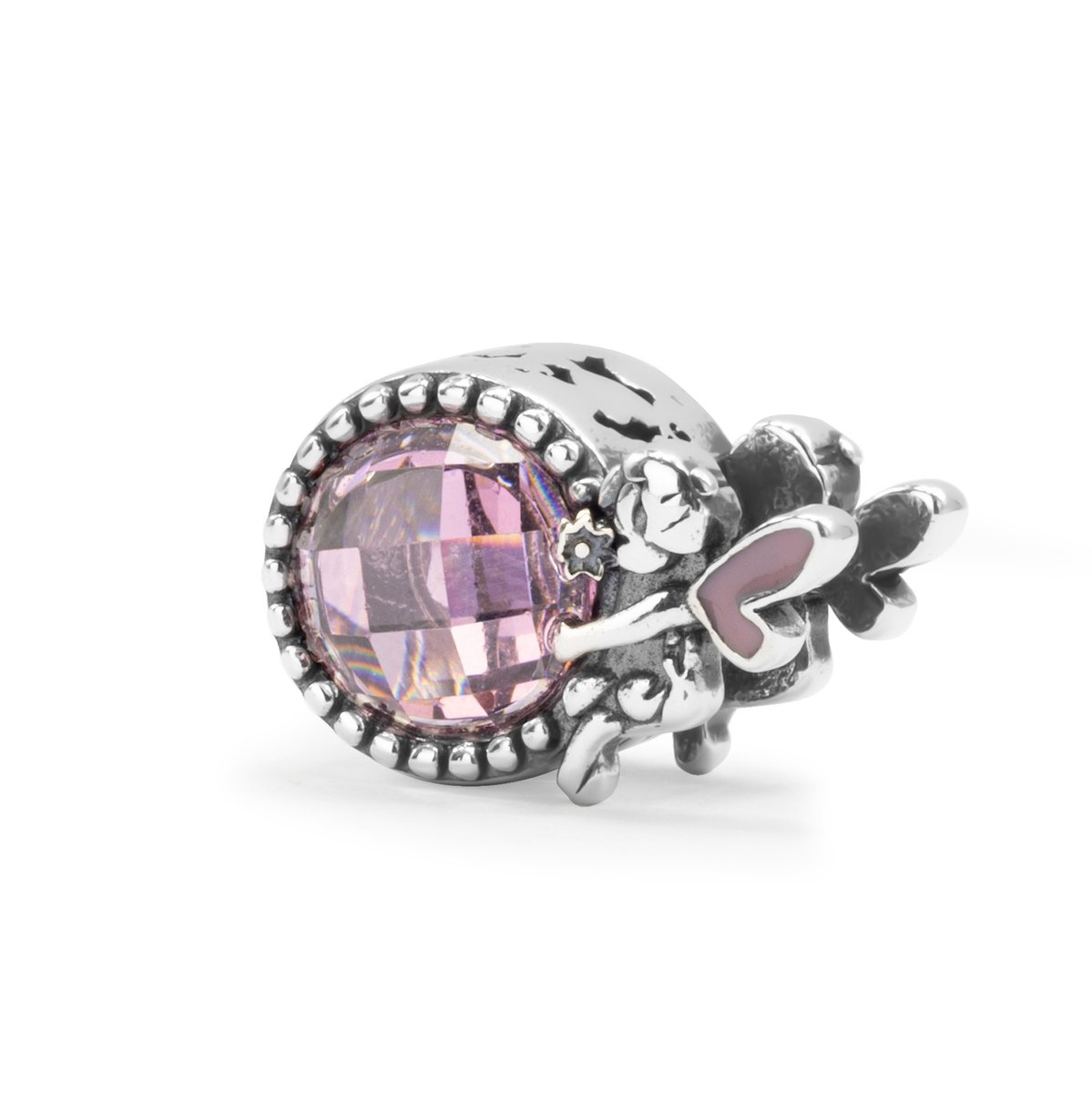 Srebrna zawieszka 925 Anielski Blask Light Pink charms