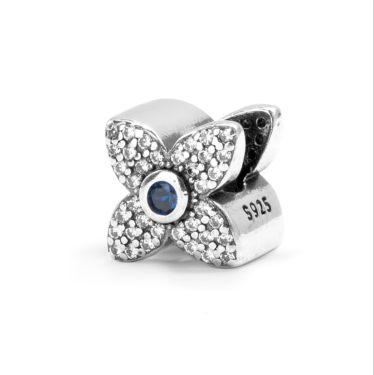 Srebrna zawieszka 925 Blue Flower CHARMS