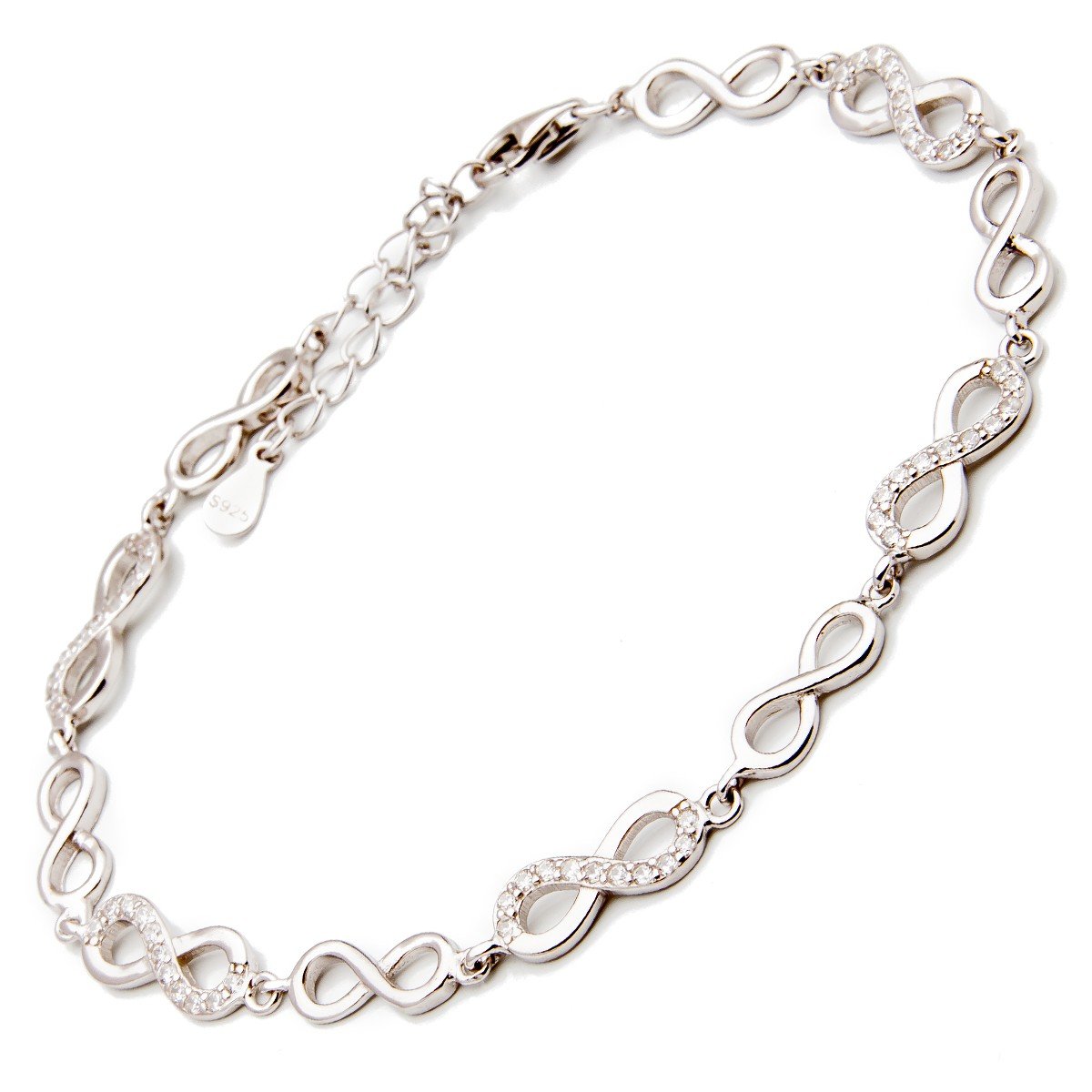 Srebrna bransoletka nieskończoność