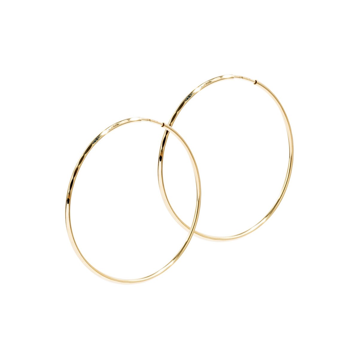 Złote diamentowane koła 585 koła 50 mm