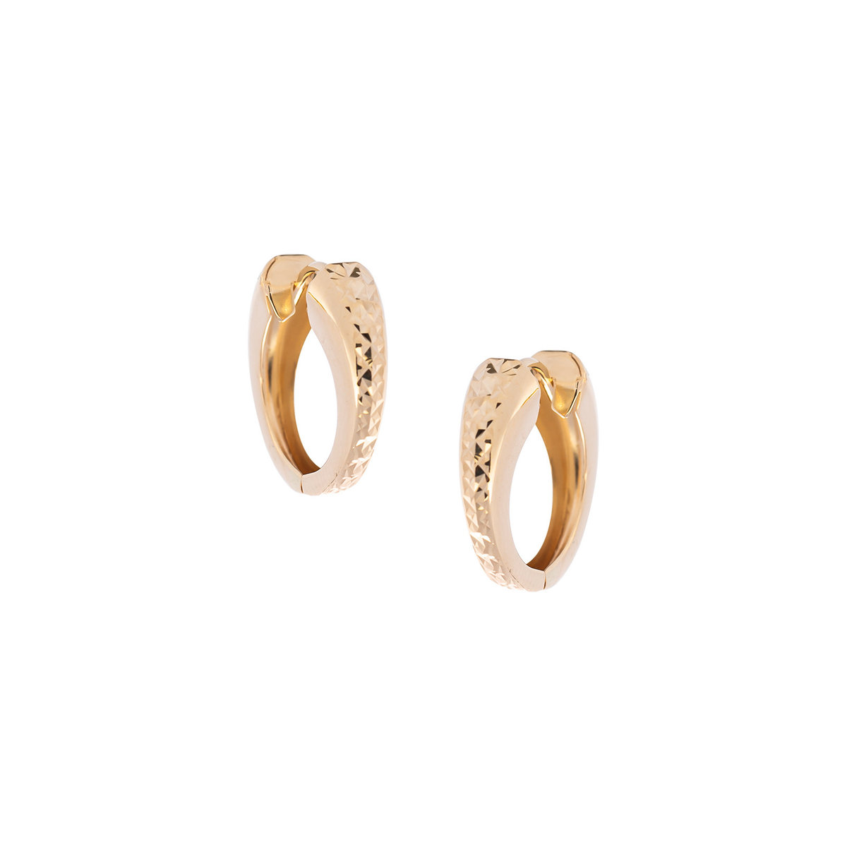 Złote kolczyki 585 Rings diamentowane