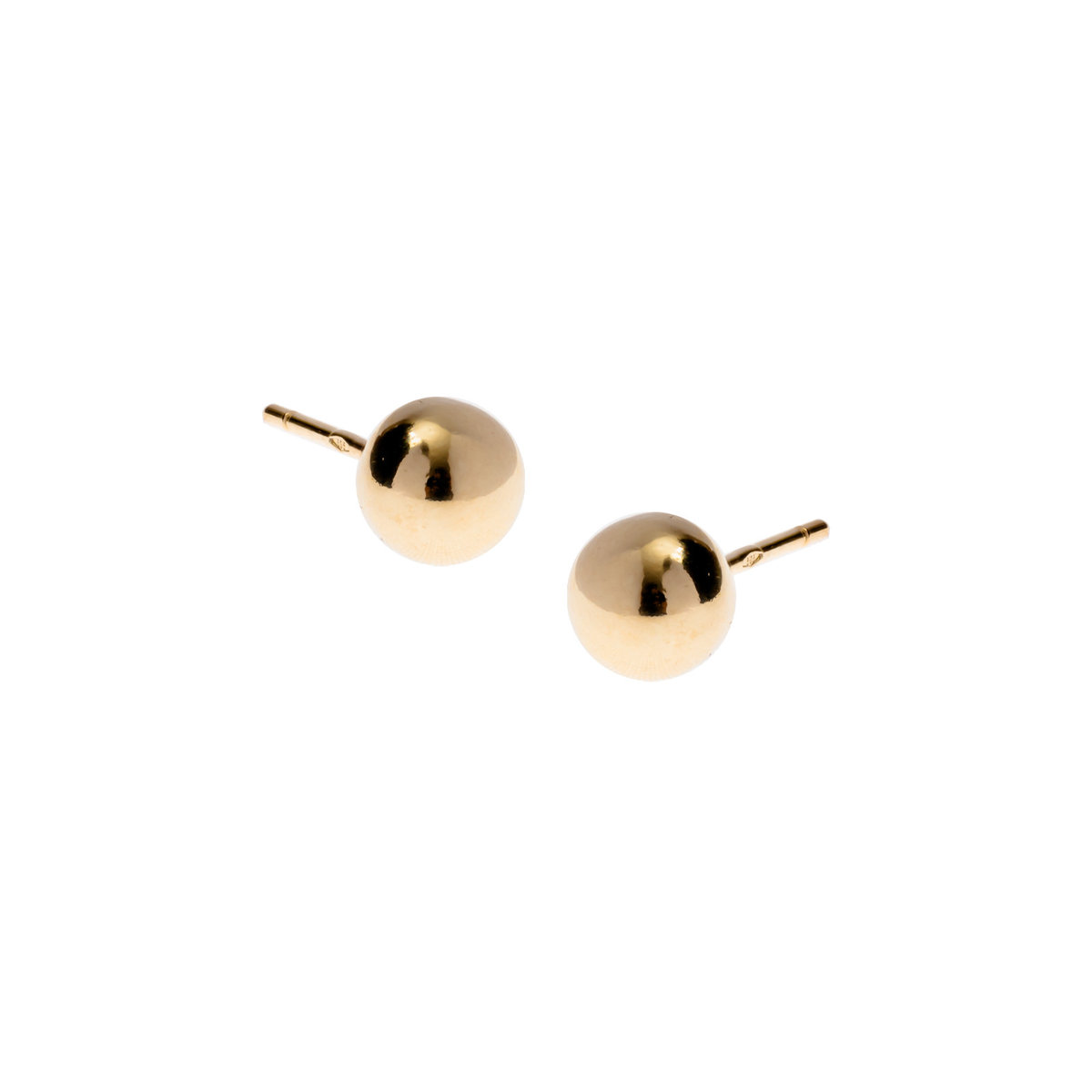 Złote kolczyki 585 kulki 6mm light