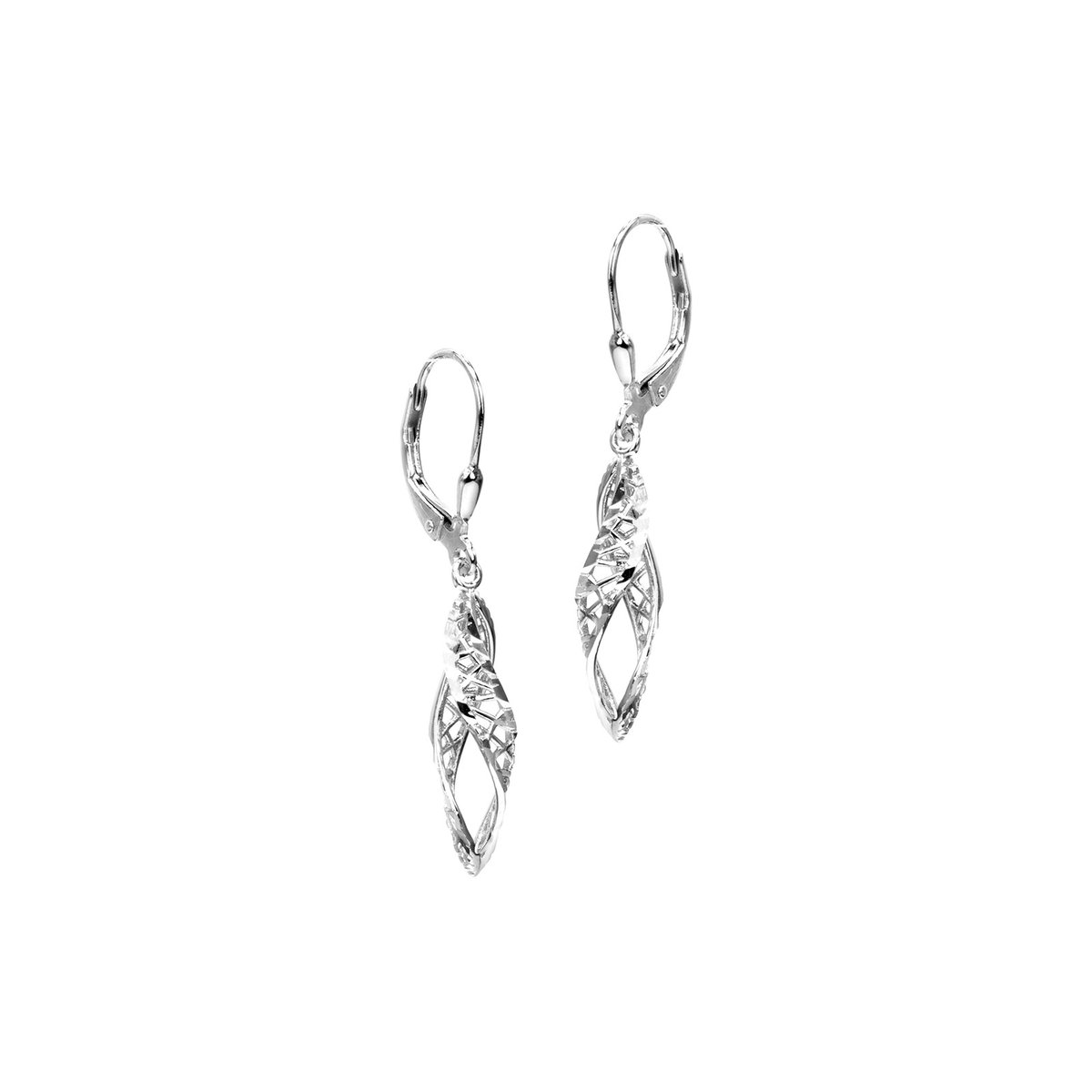 Srebrne kolczyki 925 Ażurowa Spirala