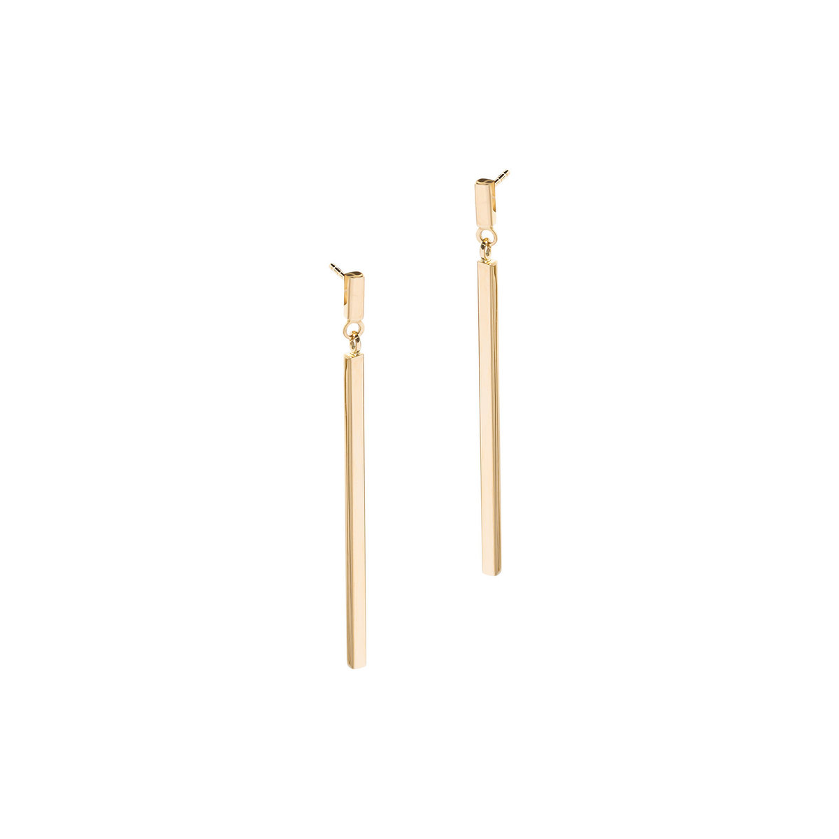 Złote kolczyki 585 Wiszące Słupki 50mm prezent