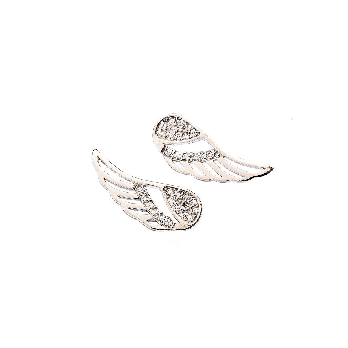 Srebrne kolczyki 925 skrzydlaty blask