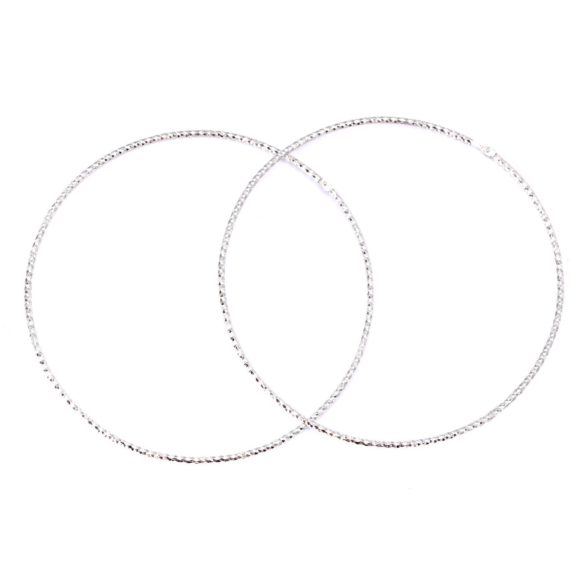 Srebrne kolczyki błyszczące koła 72 mm