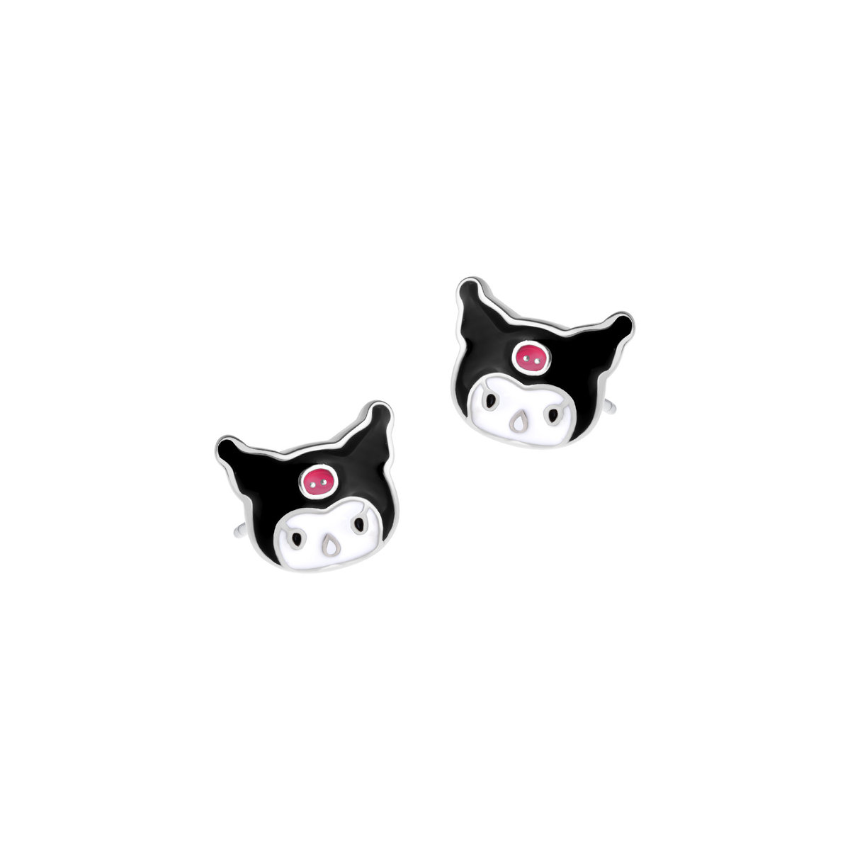 Kolczyki srebrne 925 z emalią Kuromi dla małej damy PREZENT