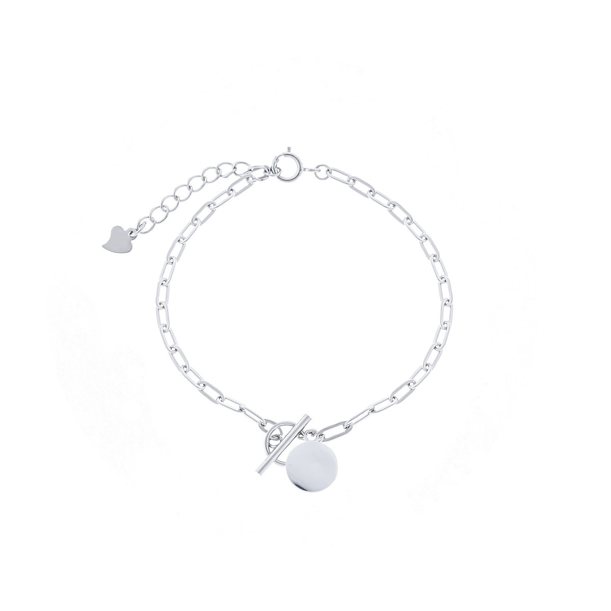 Srebrna bransoletka 925 toggle koło