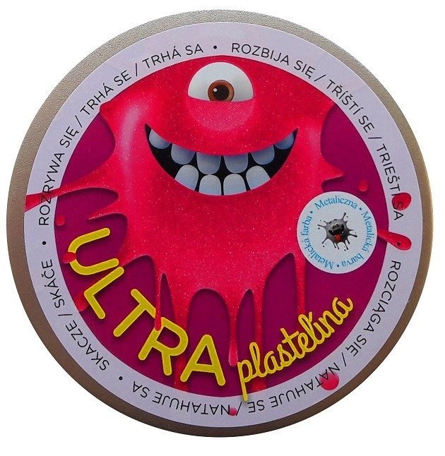 Ultra plastelina metaliczna, różowa, 80 g