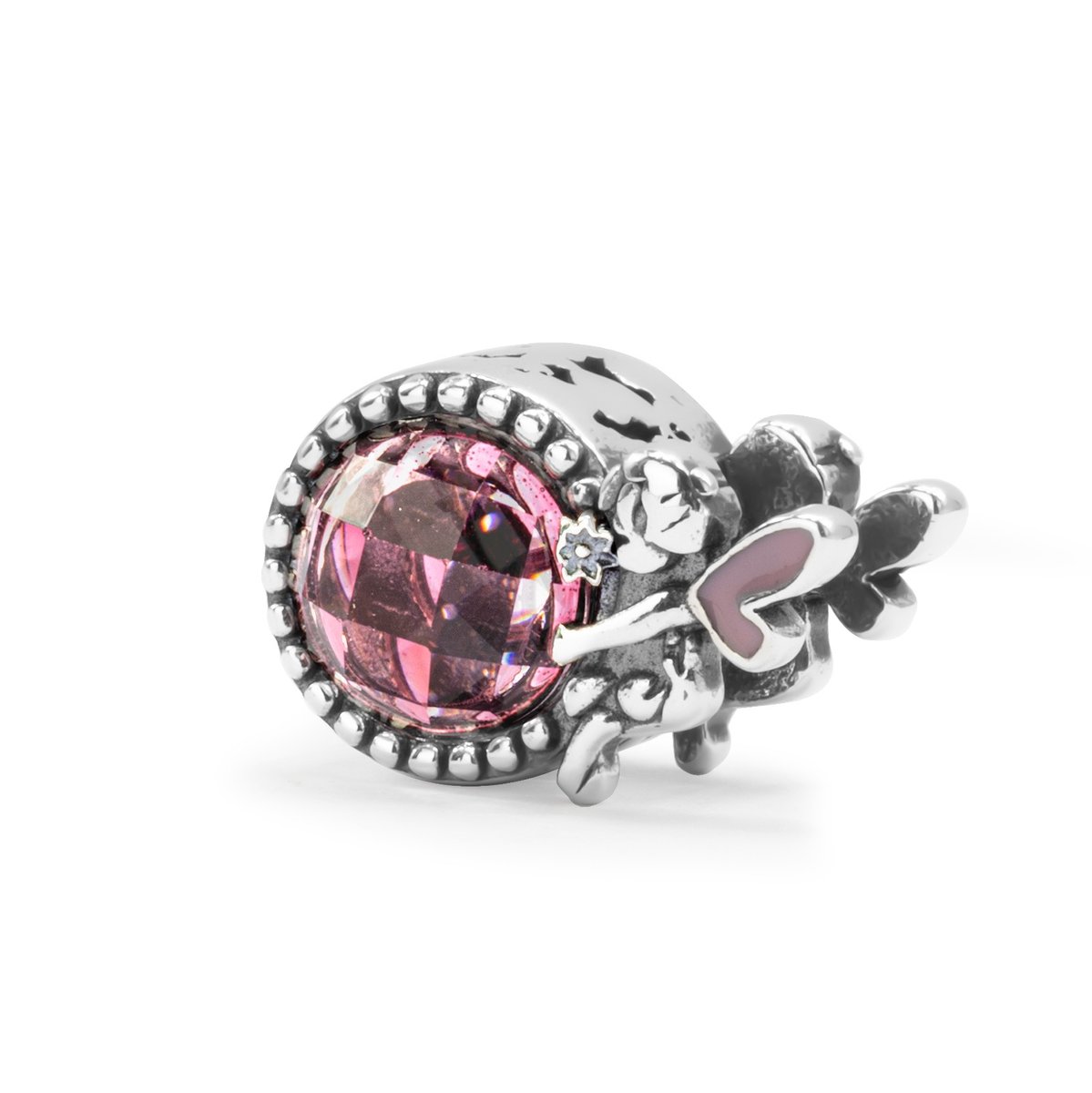 Srebrna zawieszka 925 Anielski Blask Pink charms
