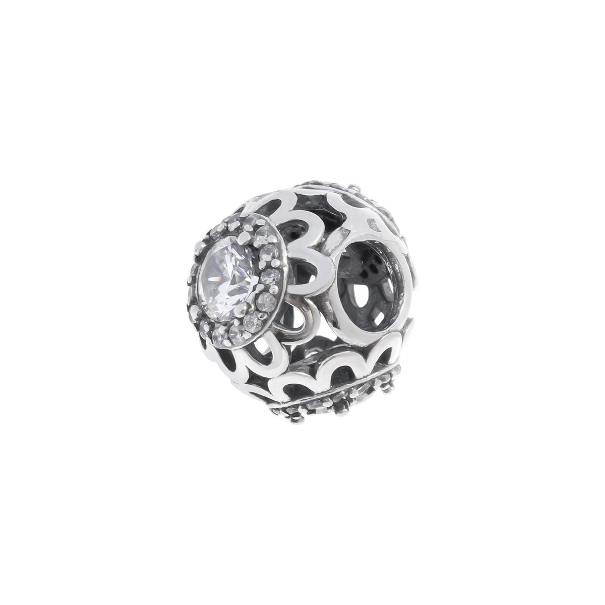 Srebrna zawieszka charms 925 Kwiatowa Harmonia
