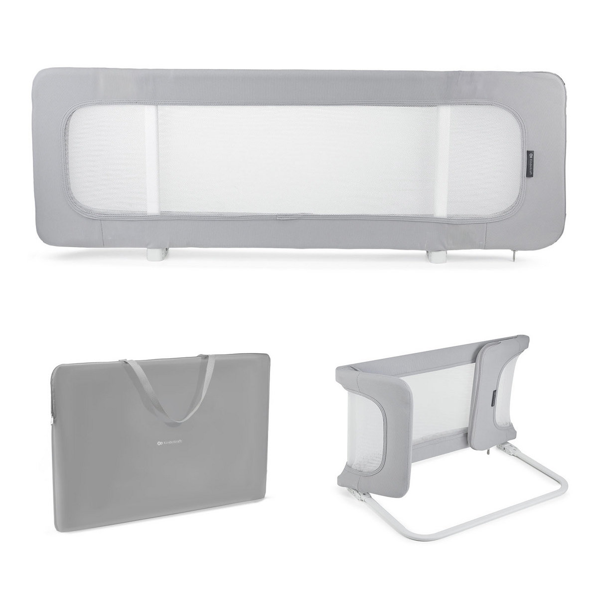 KINDERKRAFT Barierka do łóżka Guard&Dream light grey