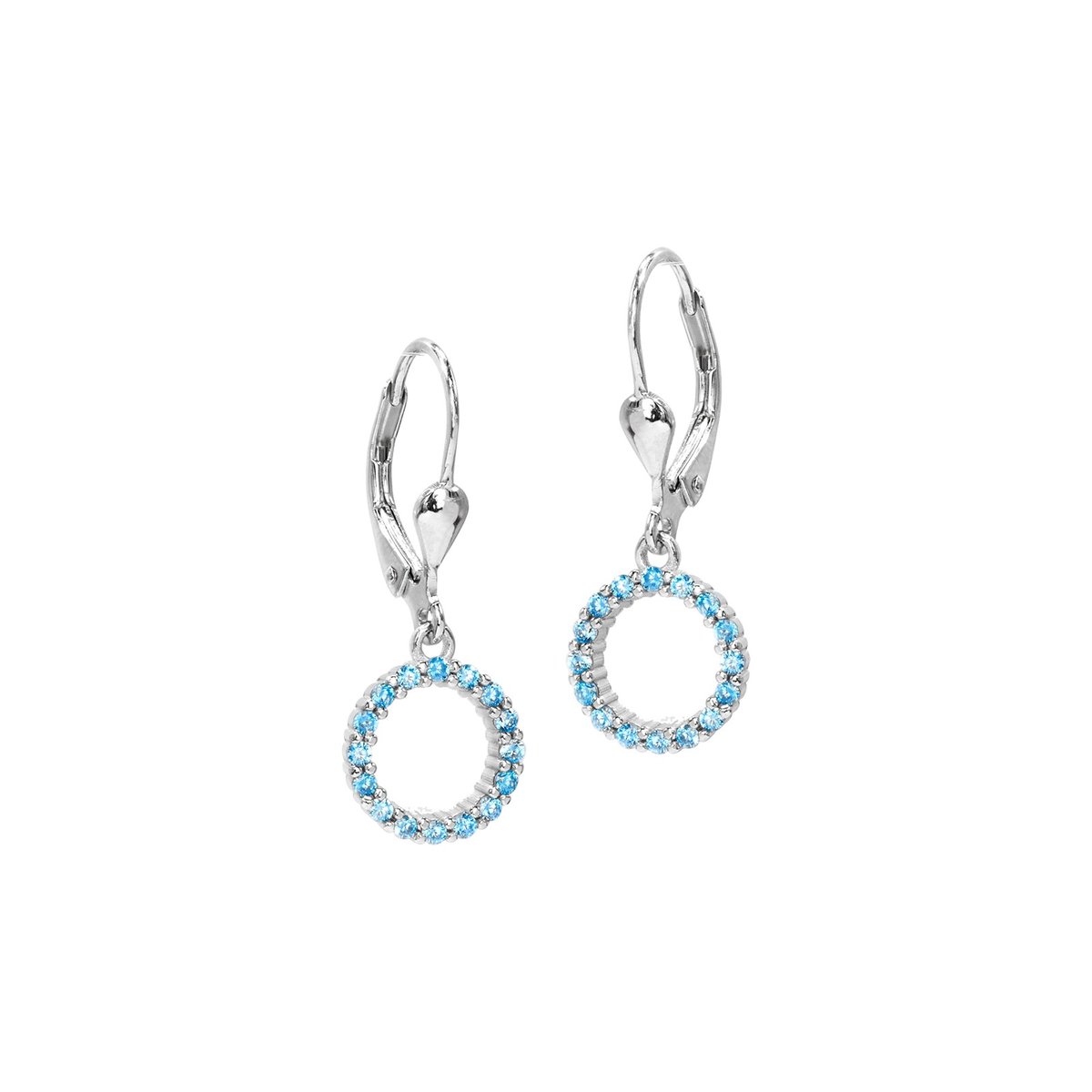 Srebrne kolczyki 925 Blu Circle bigiel