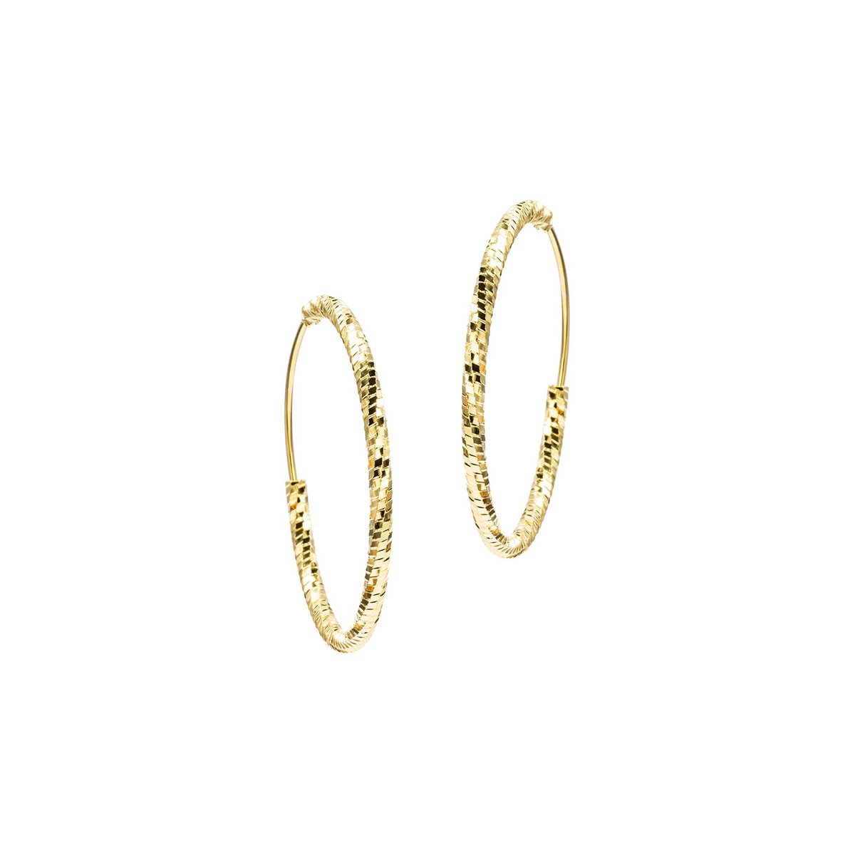 Pozłacane zdobione kolczyki Koła 25 mm