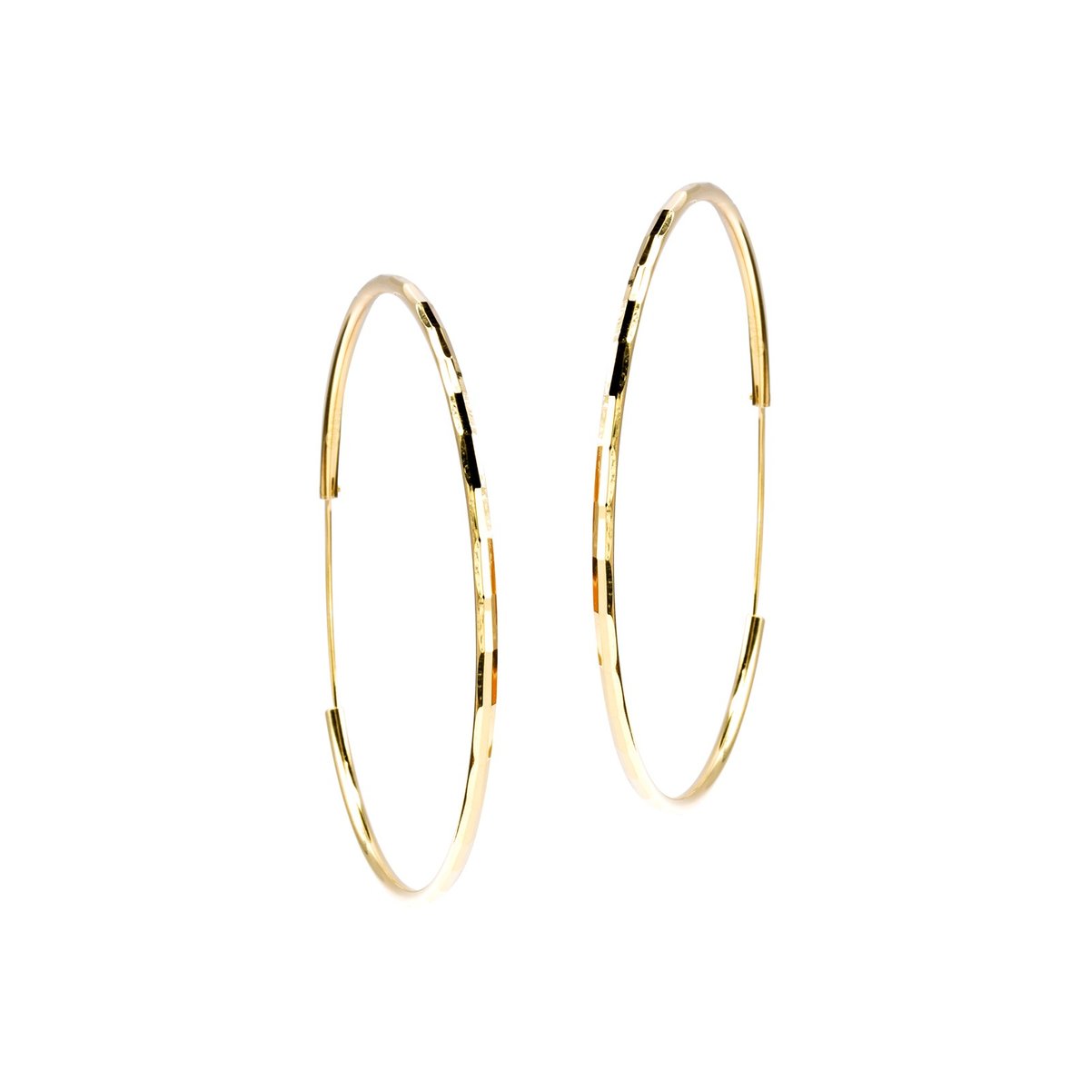 Pozłacane zdobione kolczyki Koła 59 mm