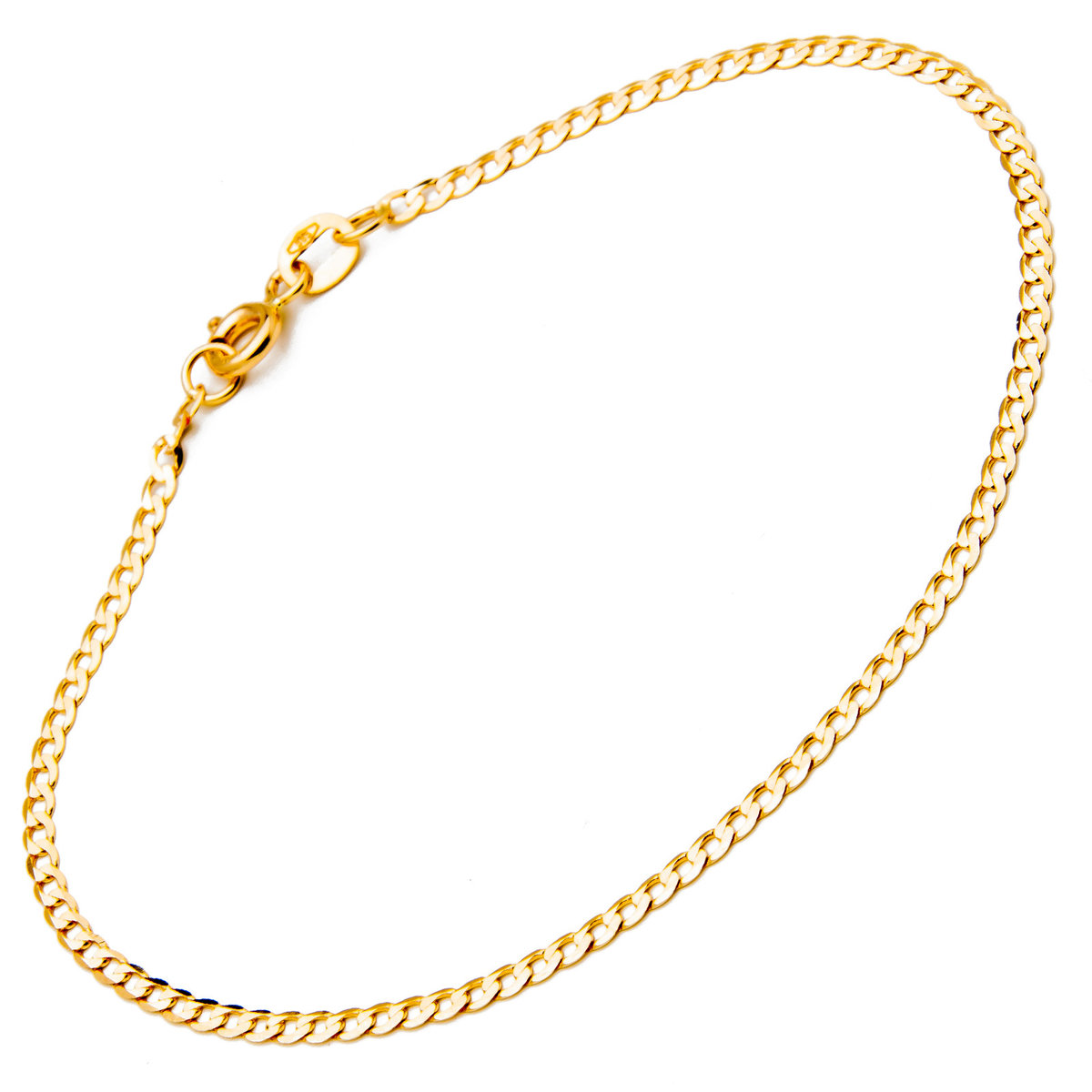 Złota Bransoletka pancerka 585 diamentowana