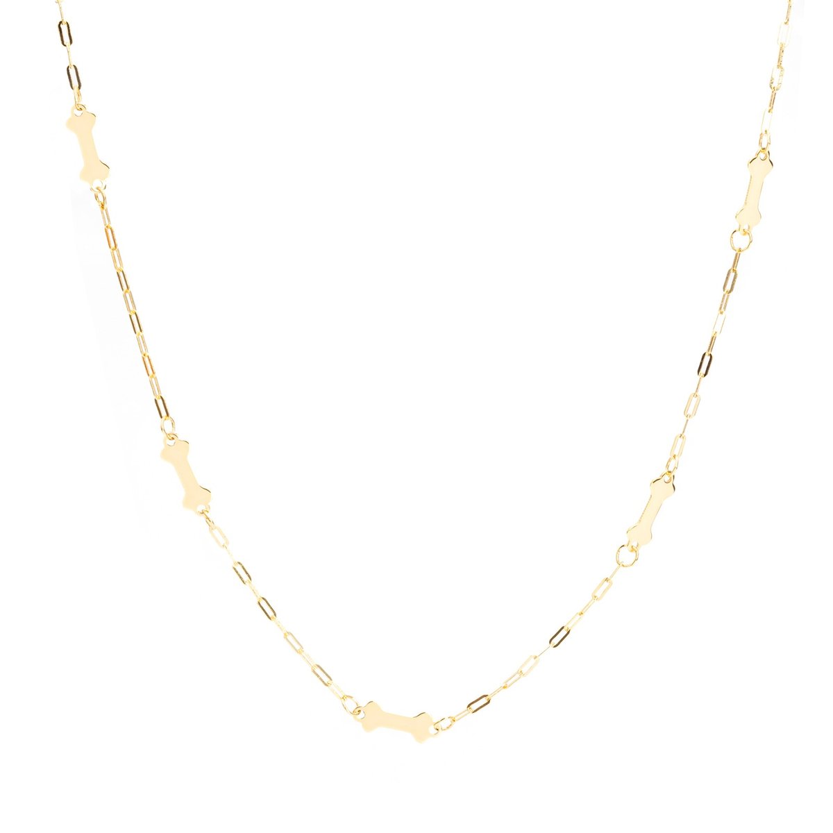 Złoty naszyjnik 585 Dog Bones celebrytka