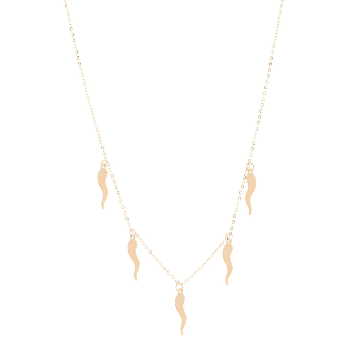 Złoty naszyjnik 585 płomienie celebrytka