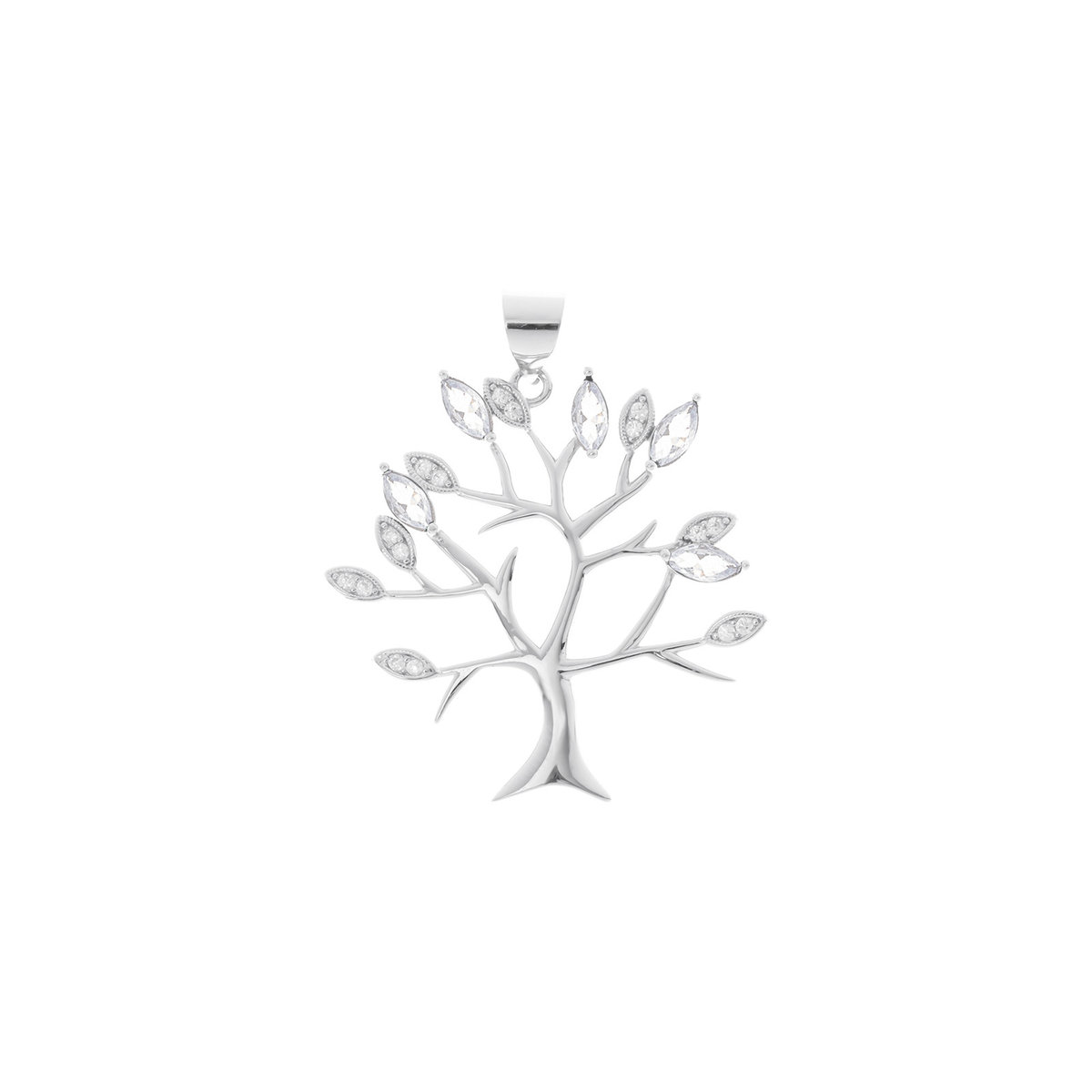 Srebrna zawieszka 925 Drzewko białe