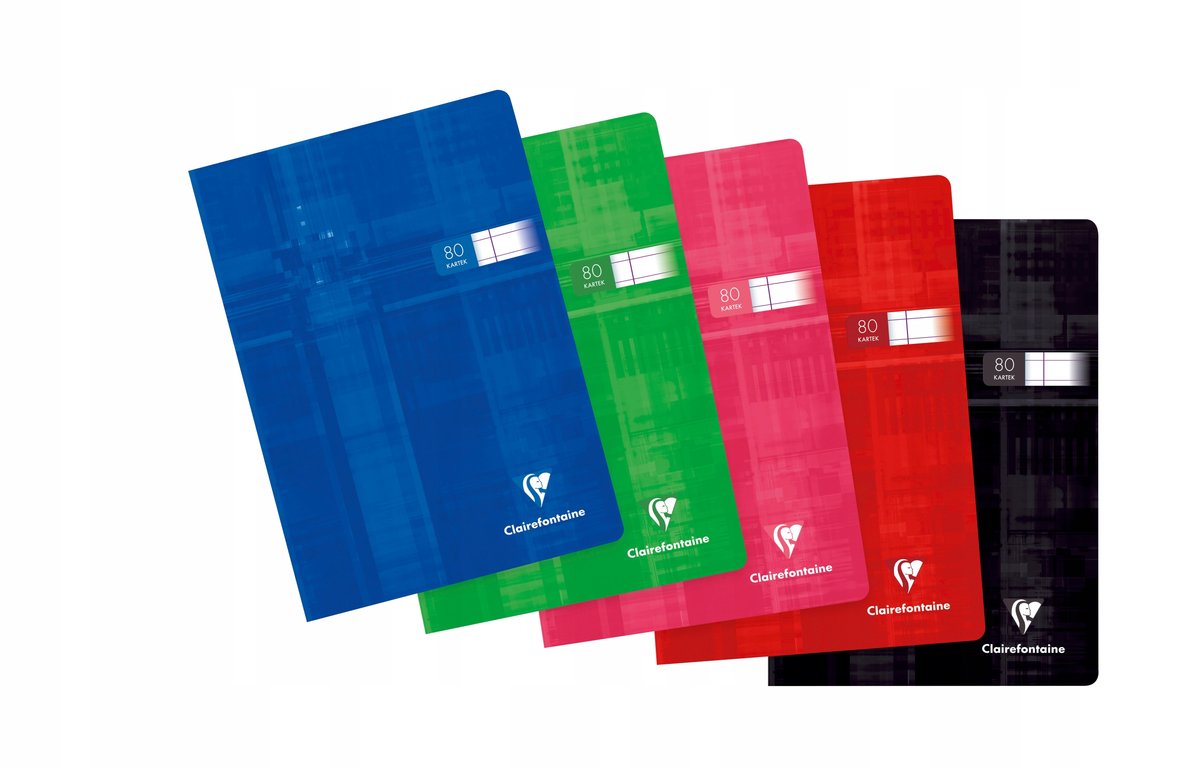 Zeszyt A5 80 kartek w linię Clairefontaine 90 g - 5 sztuk