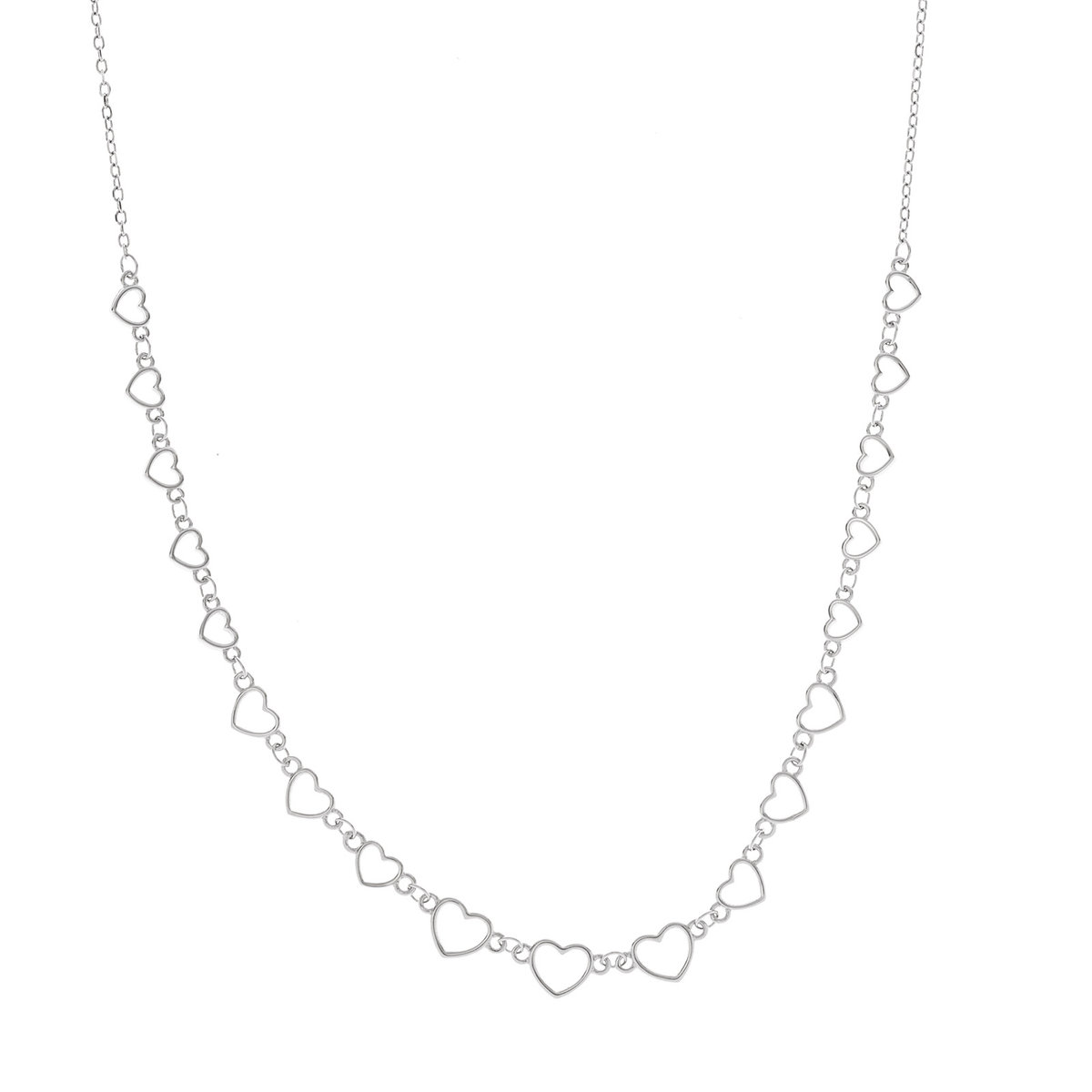 Naszyjnik srebrny 925 Serduszka