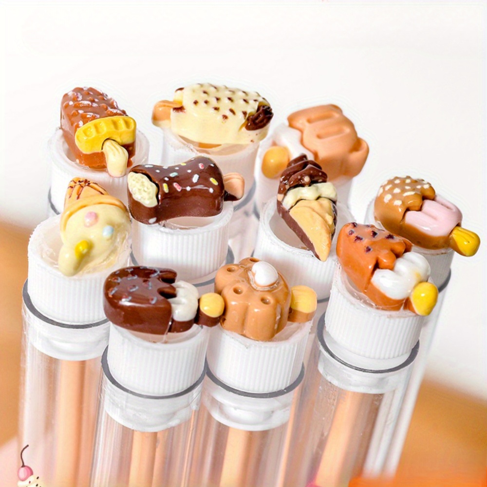 TEMU Pędzle do rzęs w kształcie lody - Wielofunkcyjne paluszki do tuszu do rzęs, grzebień do rzęs i spoolie do przedłużania, idealny prezent ślubny,