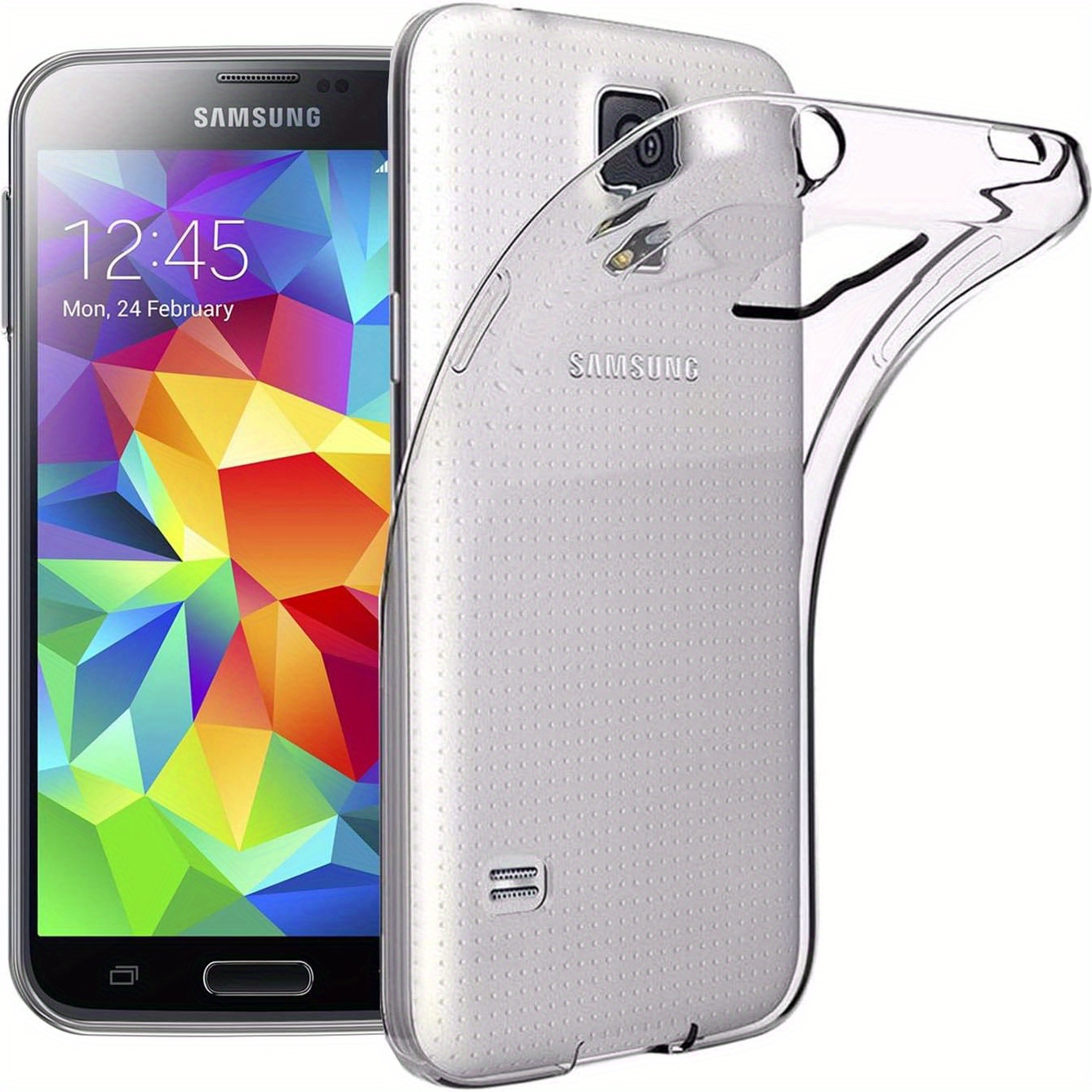 TEMU Etui na telefon: Przezroczyste etui do for Samsung Galaxy S5, cienkie, krystalicznie przejrzyste, elastyczne, miękkie, jasnobeżowe,