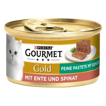 GOURMET Gold Delikatny pasztet 12 x 85 g Kaczka ze szpinakiem