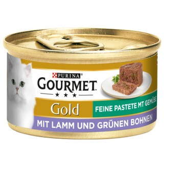 GOURMET Gold Delikatny pasztet 12 x 85 g Jagnięcina i fasolka szparagowa