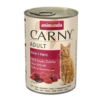 animonda Carny mokra karma dla kota dorosłego 6x400 g Wołowina i serca