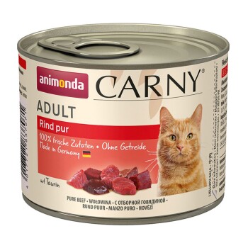 animonda Carny mokra karma dla kota dorosłego Woł. pur 6x200 g