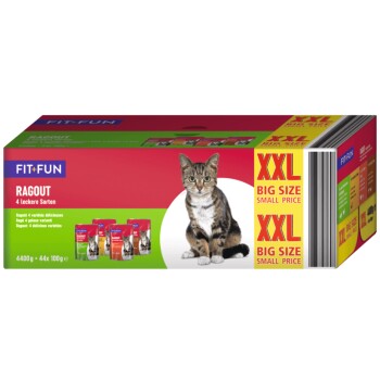 FIT+FUN Ragout Wielopak XXL 44 x 100 g Urozmaicone wiejskie smaki