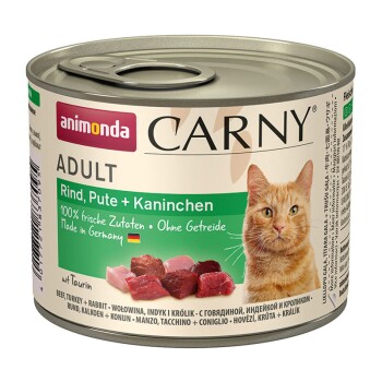 animonda Carny mokra karma dla kota dorosłego Wołowina, indyk i królik 6x200 g