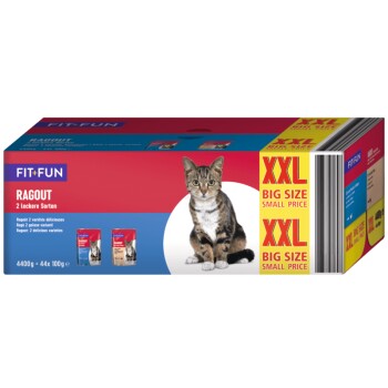 FIT+FUN Ragout Wielopak XXL 44 x 100 g Wybór produktów z rybą