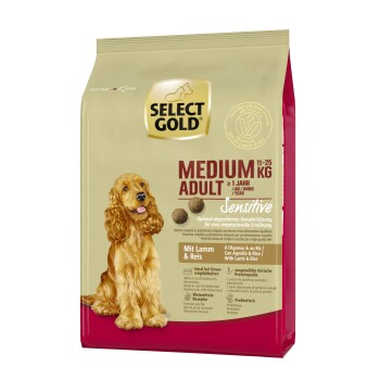 SELECT GOLD Sensitive Adult Medium Jagnięcina i ryż 1 kg