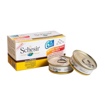 Schesir Multipack 24 x 50 g Kurczak z ryżem, W sosie własnym